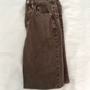 Pacific Sunwear Brown Straight Dad Jeans Classic Style